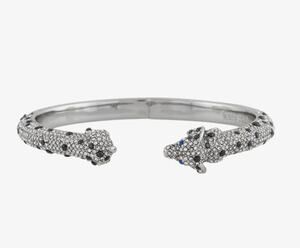 Kate Spade New York Cubic Zirconia Pave 'Hot Dog' Hinged Cuff Bracelet NWT